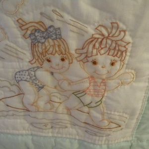 Child Embroidered handmade  Quilt